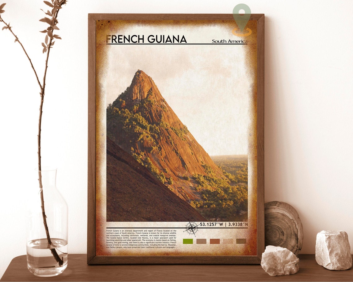 French Guiana Print French Guiana Art French Guiana Poster French Guiana Photo French Guiana Poster Print Cayenne Travel Poster - Image 6
