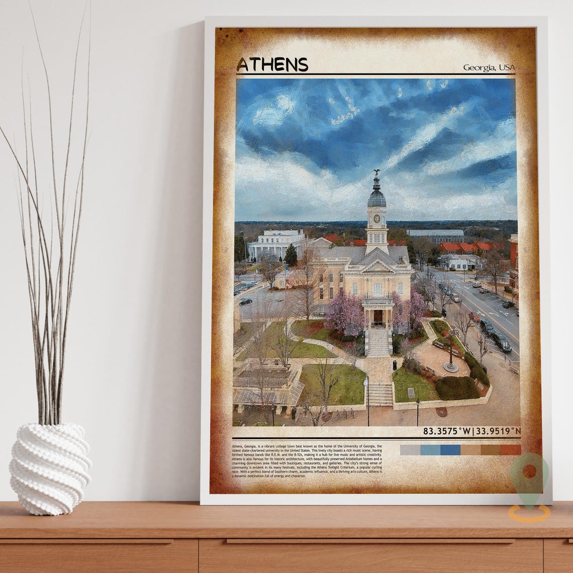 Athens Print Athens Wall Art Athens Poster Athens Photo Athens Poster Print Athens Travel Poster Athens Georgia Poster - Image 3