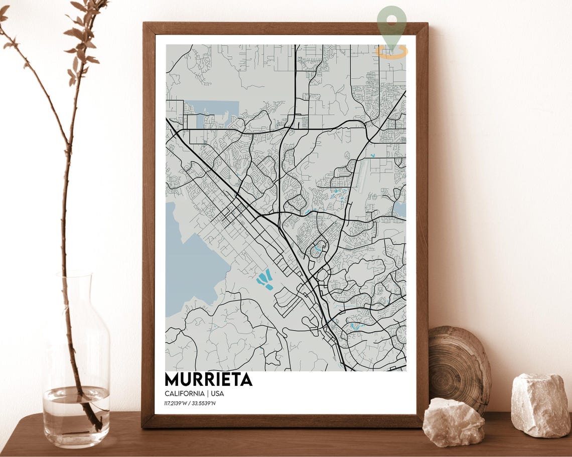 Murrieta Map Murrieta Map Print Murrieta Wall Art Murrieta Travel Poster Murrieta Poster Murrieta Photo Murrieta City Map Murrieta Ca - Image 2
