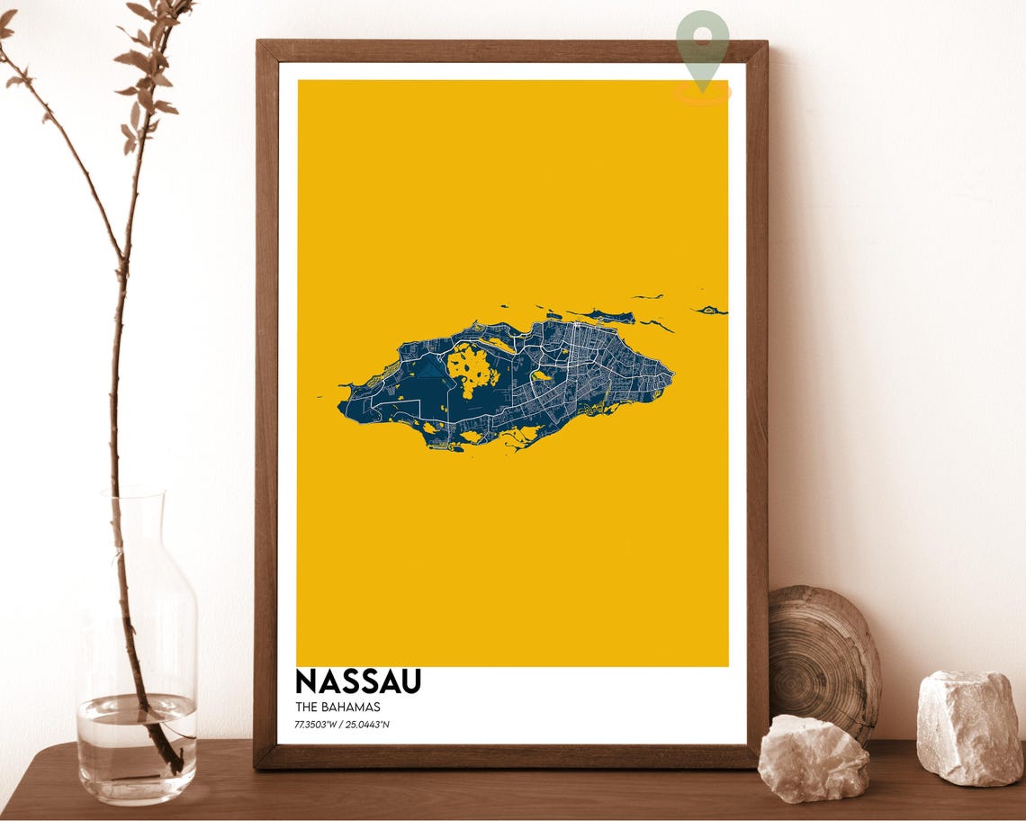 Nassau Map Nassau Map Print Nassau Wall Art Nassau Travel Poster Nassau Poster Nassau Photo Nassau City Map Nassau Bahamas - Image 6
