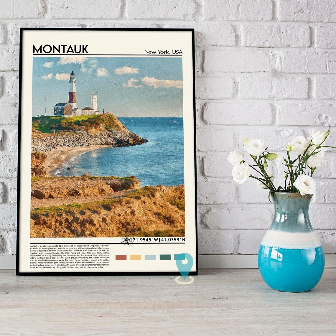 Montauk Print Montauk Poster Montauk Wall Art Montauk Travel Montauk Art Print Montauk Artwork Montauk Photo Montauk New York Print - Image 5