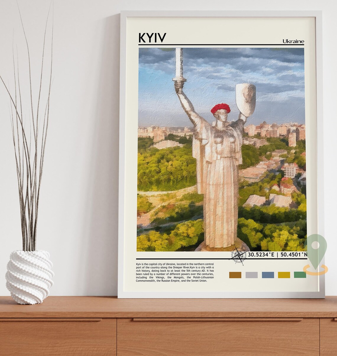 Kyiv Ukraine Motherland Monument Statue Scenic Landmark Poster - Image 5