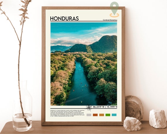 Honduras Print Vintage Poster Honduras Wall Art Honduras Poster Honduras Photo Honduras Poster Print Honduras Poster