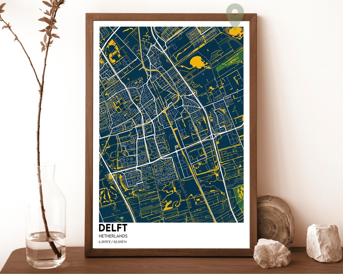 Delft Netherlands Minimalist Street Map Art Poster City Decor - Image 6