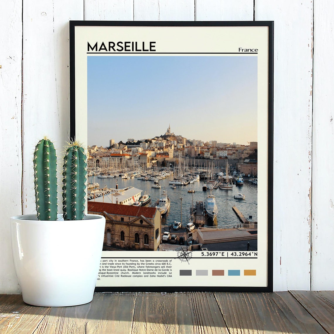 Marseille Print Marseille Poster Marseille Wall Art Marseille Travel Marseille Art Print Marseille City Artwork Marseille France Print - Image 5