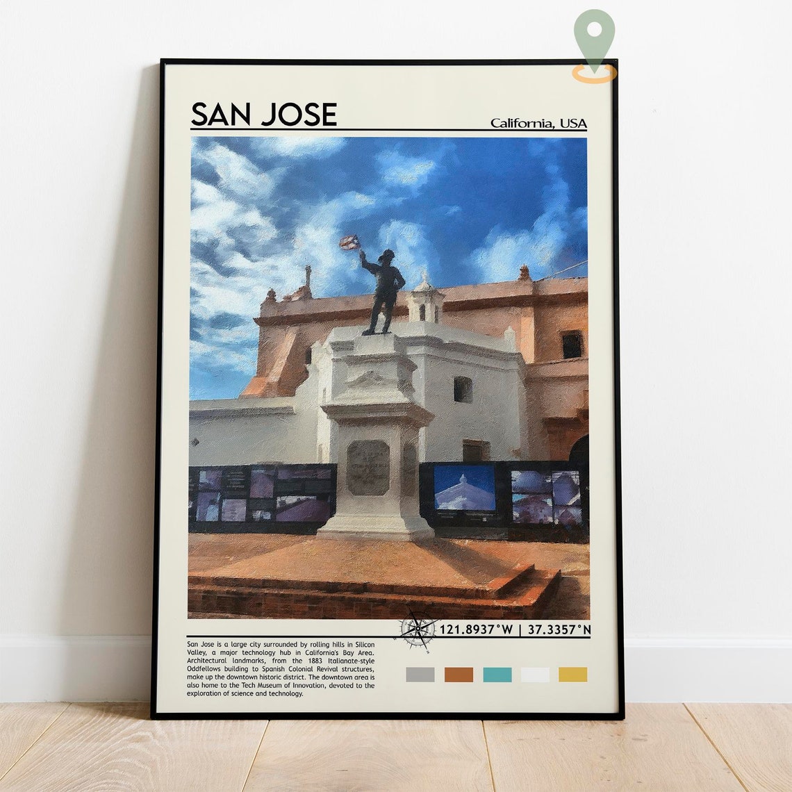 San Jose Print San Jose Art San Jose Poster San Jose Photo San Jose Poster Print San Jose Painting California Travel Poster San Jose - Image 5