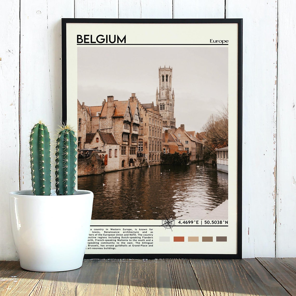 Belgium Print Belgium Art Belgium Poster Belgium Photo Belgium Poster Print Belgium City Painting Brussels Poster Vintage Poster - Image 4
