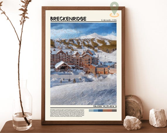 Breckenridge Ski Resort Breckenridge Print Breckenridge Poster Breckenridge Wall Art Breckenridge Travel Breckenridge Art Colorado