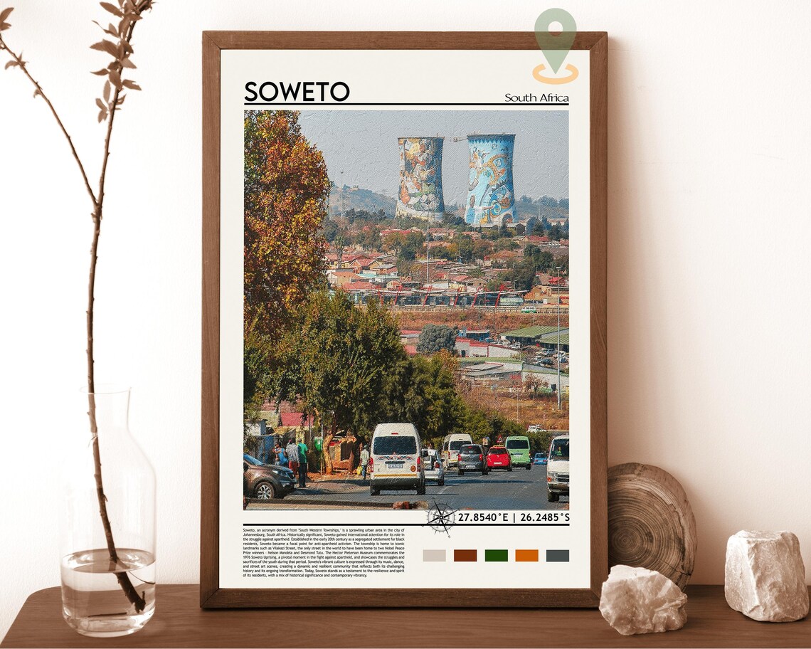 Soweto South Africa Orlando Towers Street Life Culture Poster