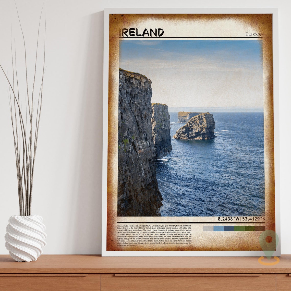 Ireland Art Ireland Artwork Ireland Map Ireland Photo Ireland Poster Ireland Print Ireland Travel Ireland Painting Ireland Wall Art - Image 3