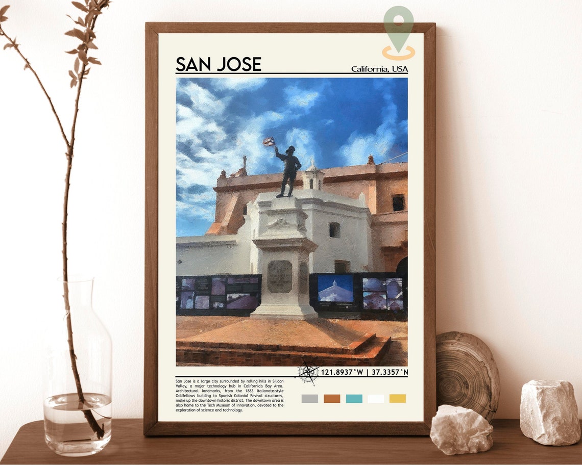 San Jose Print San Jose Art San Jose Poster San Jose Photo San Jose Poster Print San Jose Painting California Travel Poster San Jose