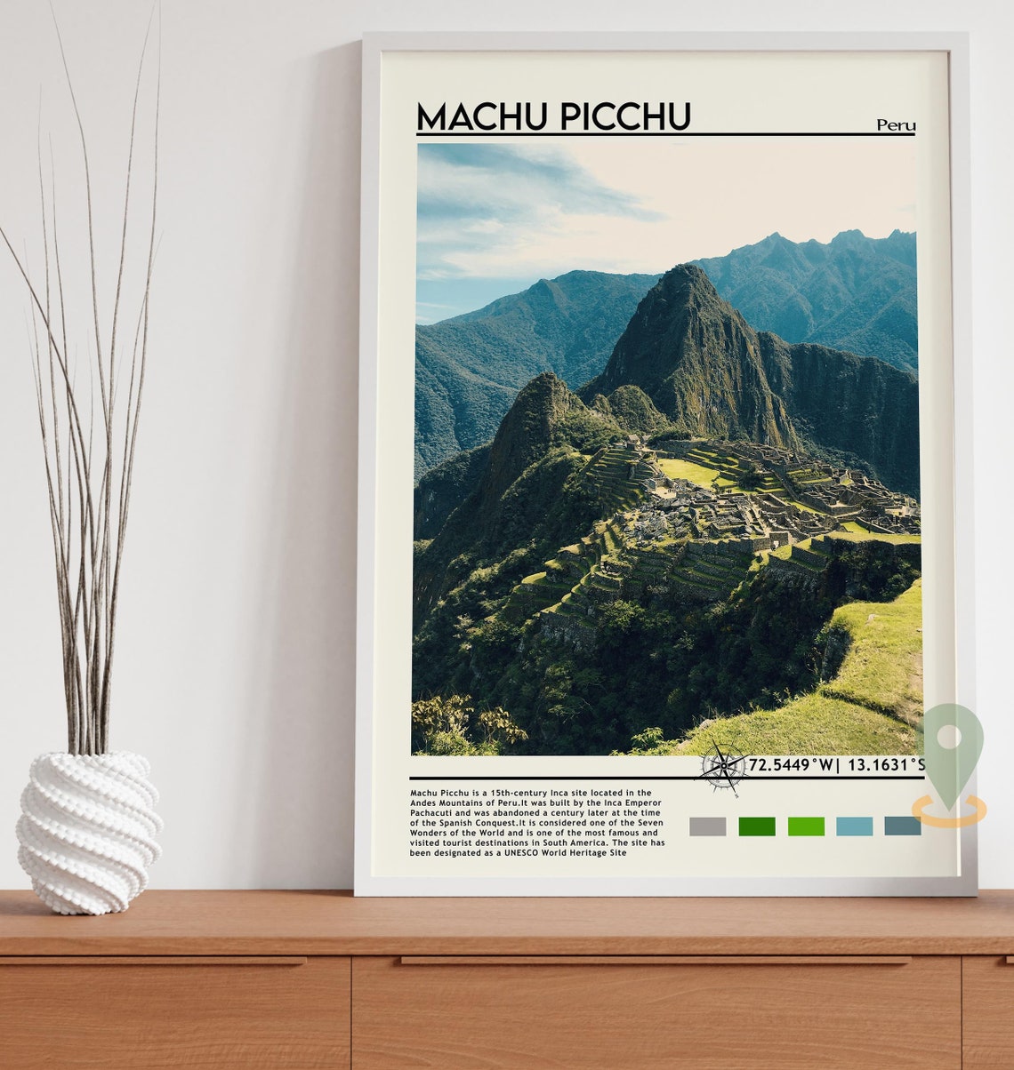 Machu Picchu Print Vintage Poster Machu Picchu Art Machu Picchu Poster Machu Picchu Photo Machu Picchu Painting Peru Poster Peru Art - Image 3