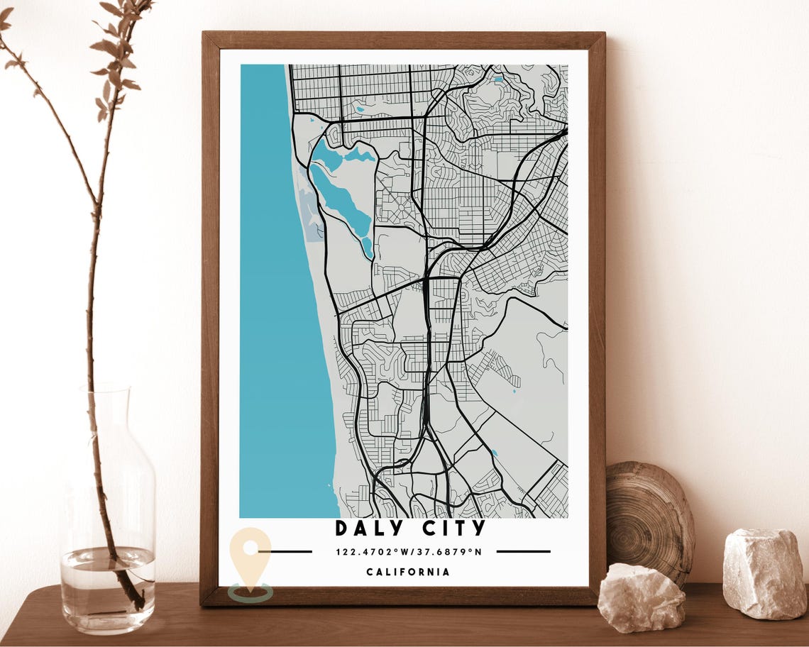 Dally City Map Dally City Map Print Dally City Wall Art Dally City Travel Poster Dally City Poster Dally City Photo Dally City Print - Image 3