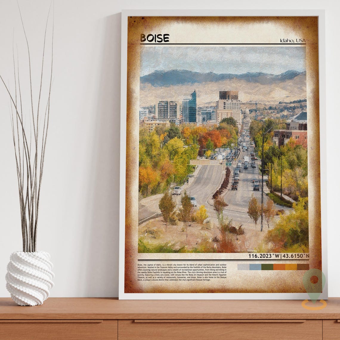 Boise Print Boise Wall Art Boise Poster Boise Photo Boise Poster Print Boise Travel Poster Boise Idaho Poster - Image 3
