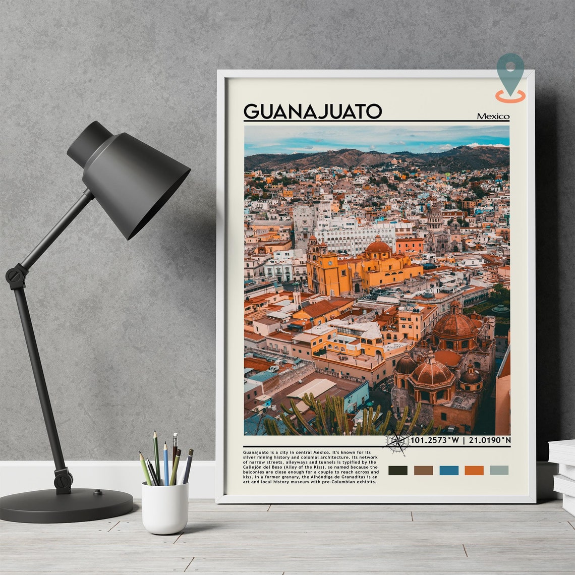 Guanajuato Print Vintage Poster Guanajuato Art Guanajuato Poster Guanajuato Photo Guanajuato Poster Print Mexico Poster Travel Gift - Image 5