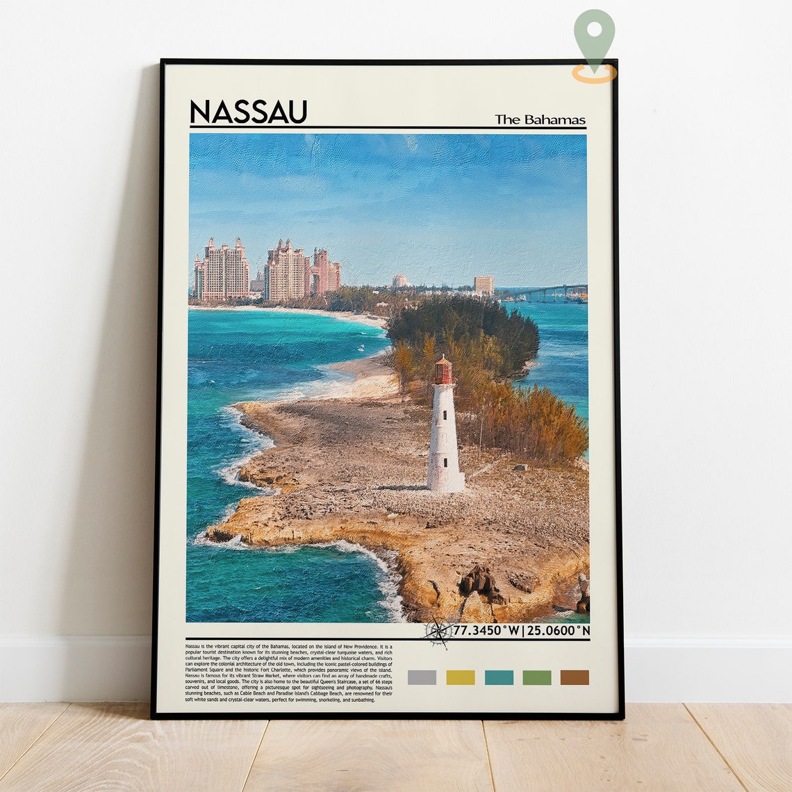 Nassau Print Nassau Poster Nassau Wall Art Nassau Travel Nassau Art Print Nassau Artwork Nassau Photo Nassau Bahamas Print - Image 2