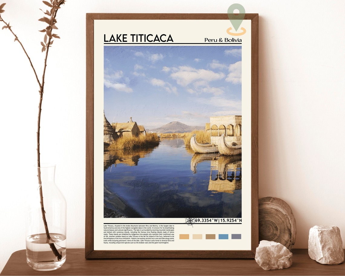 Lake Titicaca Travel Print Lake Titicaca Travel Poster Lake Titicaca Design Lake Titicaca Wall Art Lake Titicaca Painting