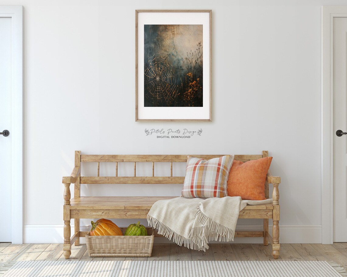Halloween Webbing Rustic Vintage Wall Art Print - Image 3