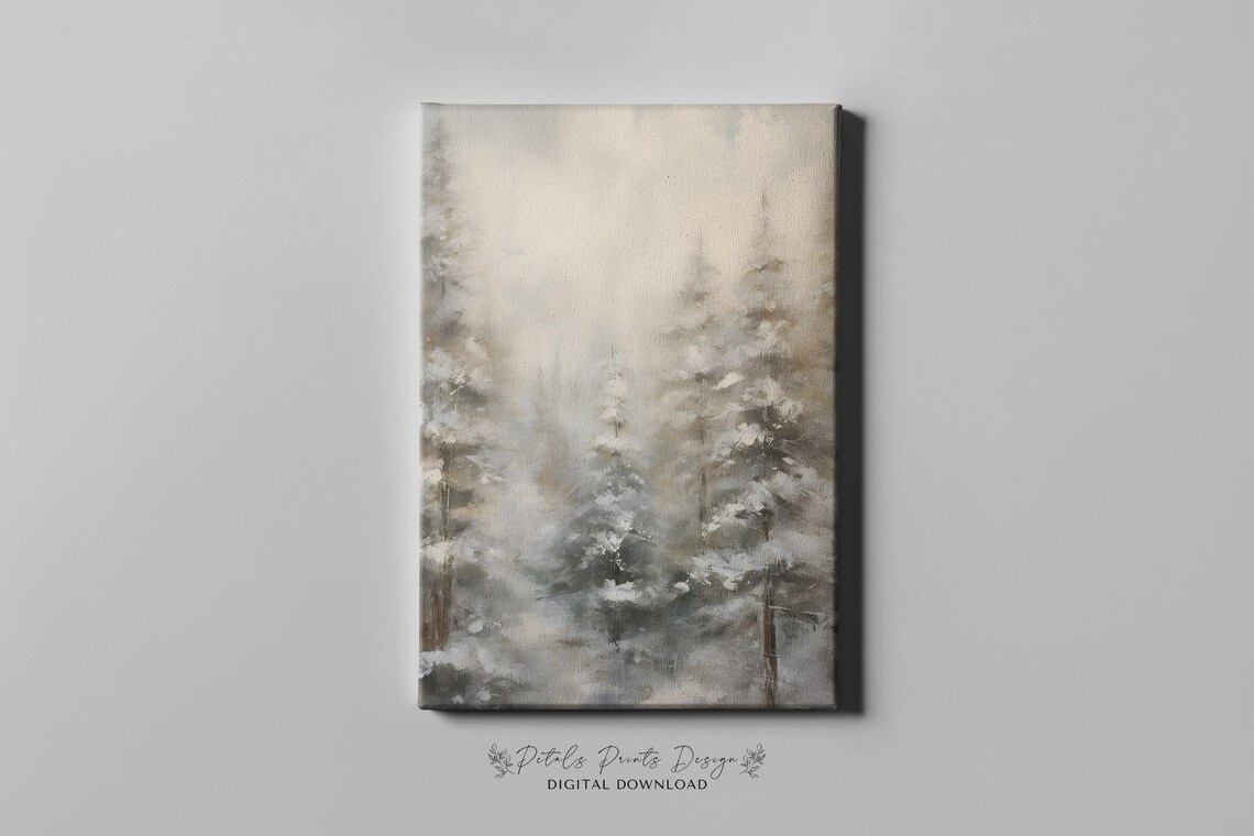 Christmas Pine Tree Rustic Vintage Holiday Art Print - Image 4