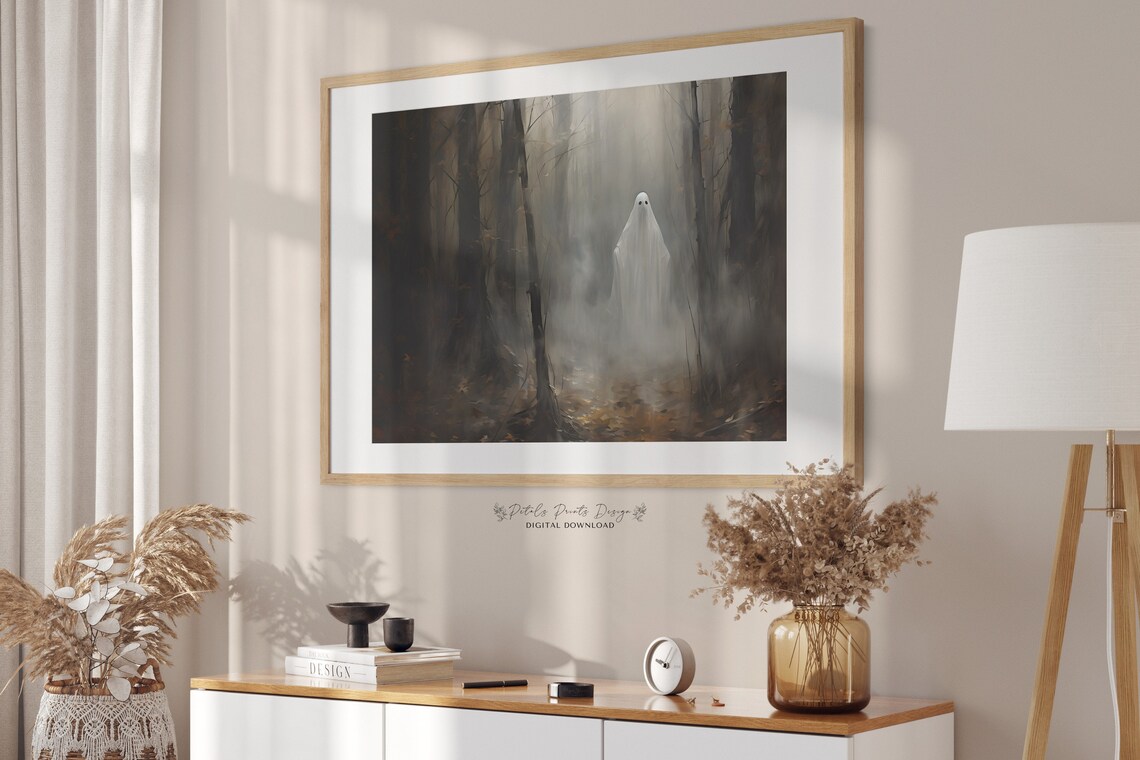 Halloween Ghost Vintage Style Wall Art Print - Image 2