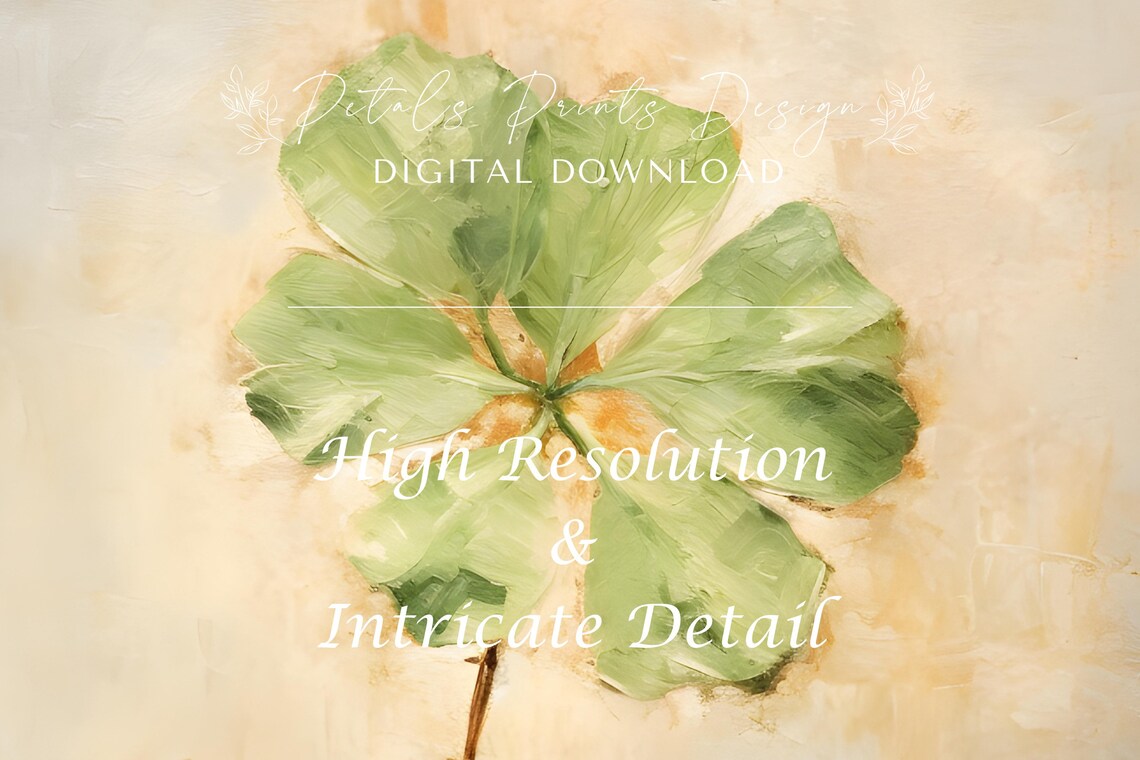 St Patricks Day Rustic Clover Art Print, Irish Decor - Image 3