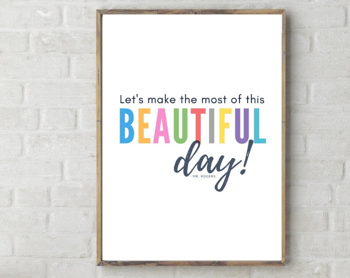 Mr Rogers Quote, Classroom Inspirational Art Print