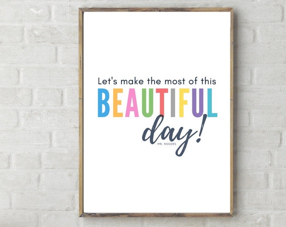 Mr Rogers Quote, Classroom Inspirational Art Print