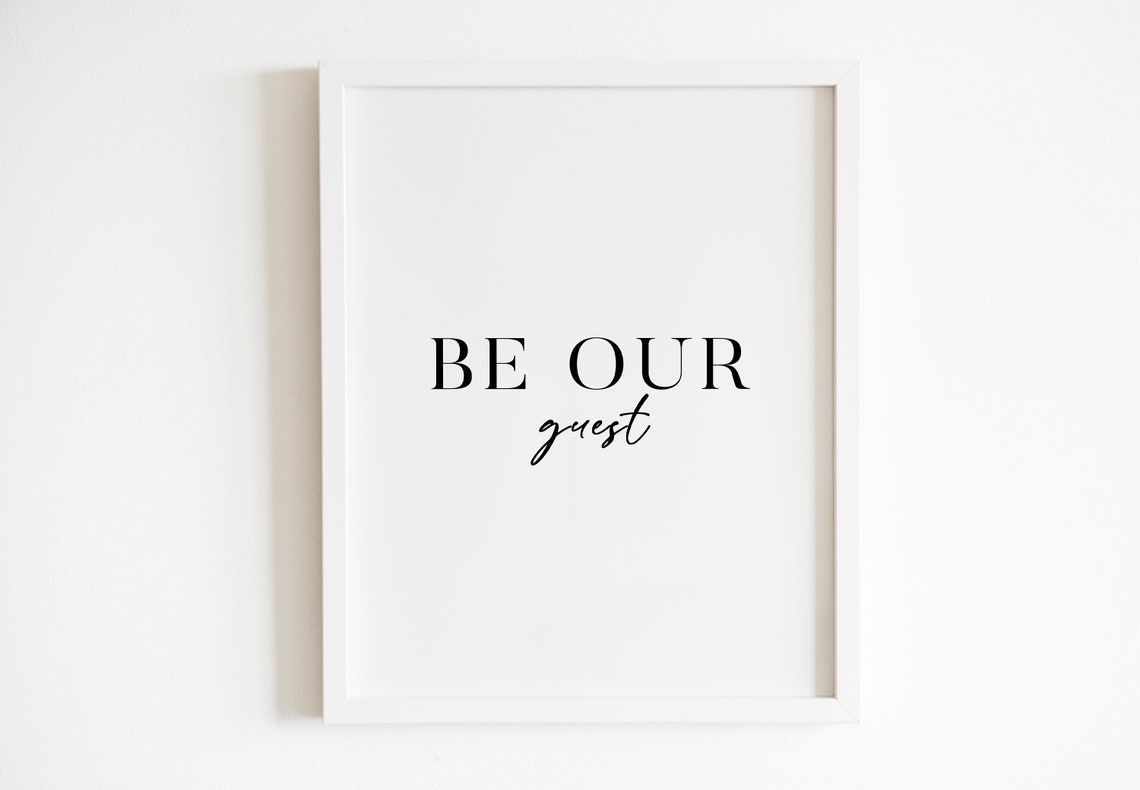 Be Our Guest Guest Room Mixed Typography Welcome Decor Poster