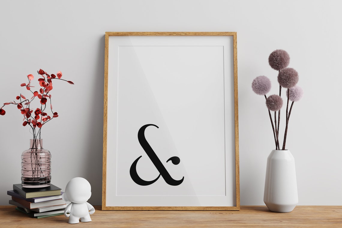 Elegant Ampersand Modern Serif Typography Symbol Decor Poster - Image 3