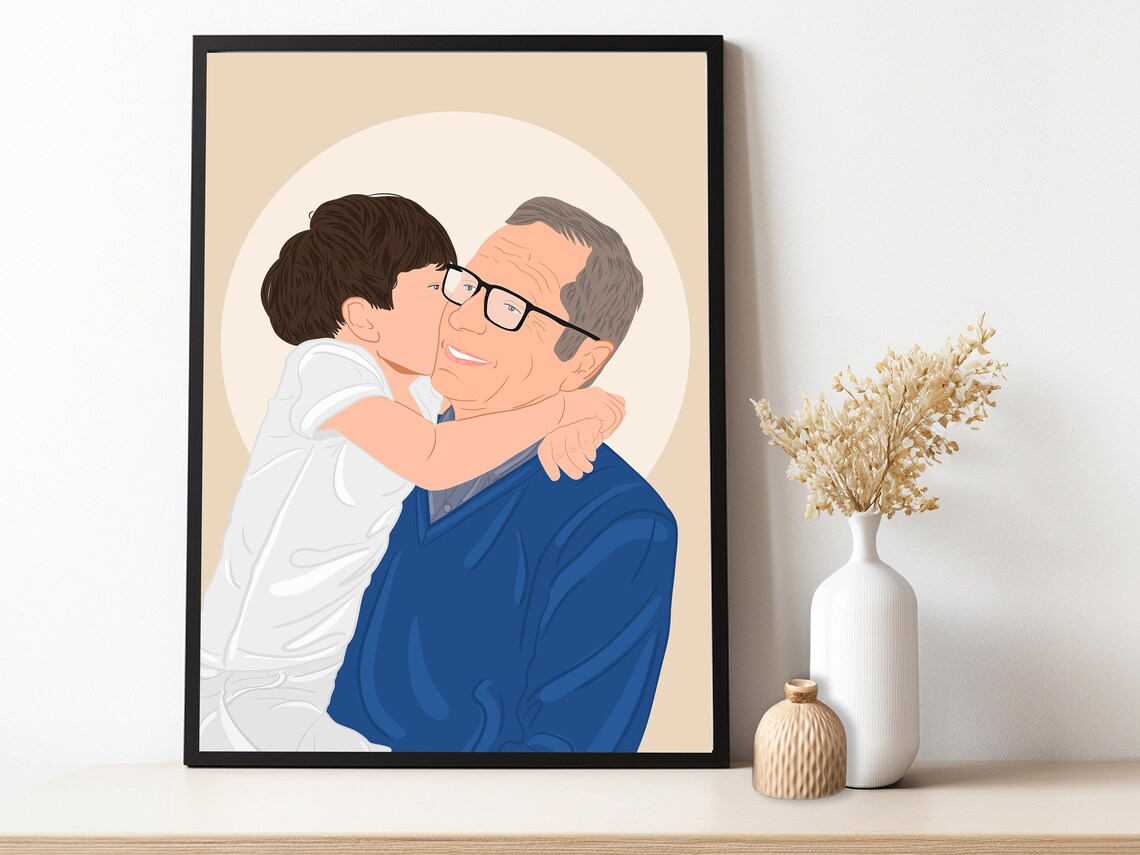 Custom Family Portrait From Photo, Memorial Art Print - Image 2