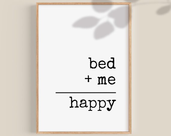 Funny Bedroom Prints Bedside Wall Decor Father's Day Gift Over The Bed Sign I Love My Bed Poster Teenage Room