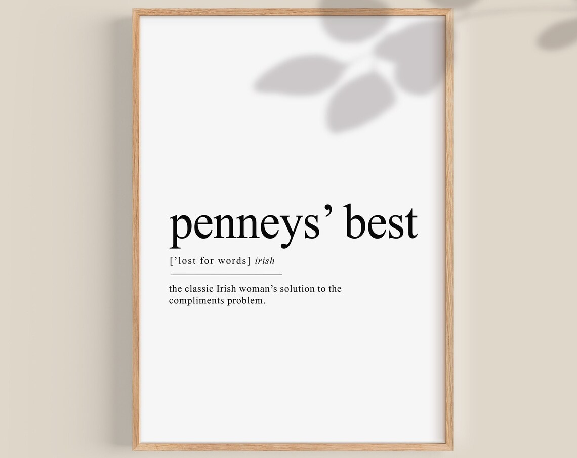 Penneys Best Funny Irish Sayings Wall Art Print