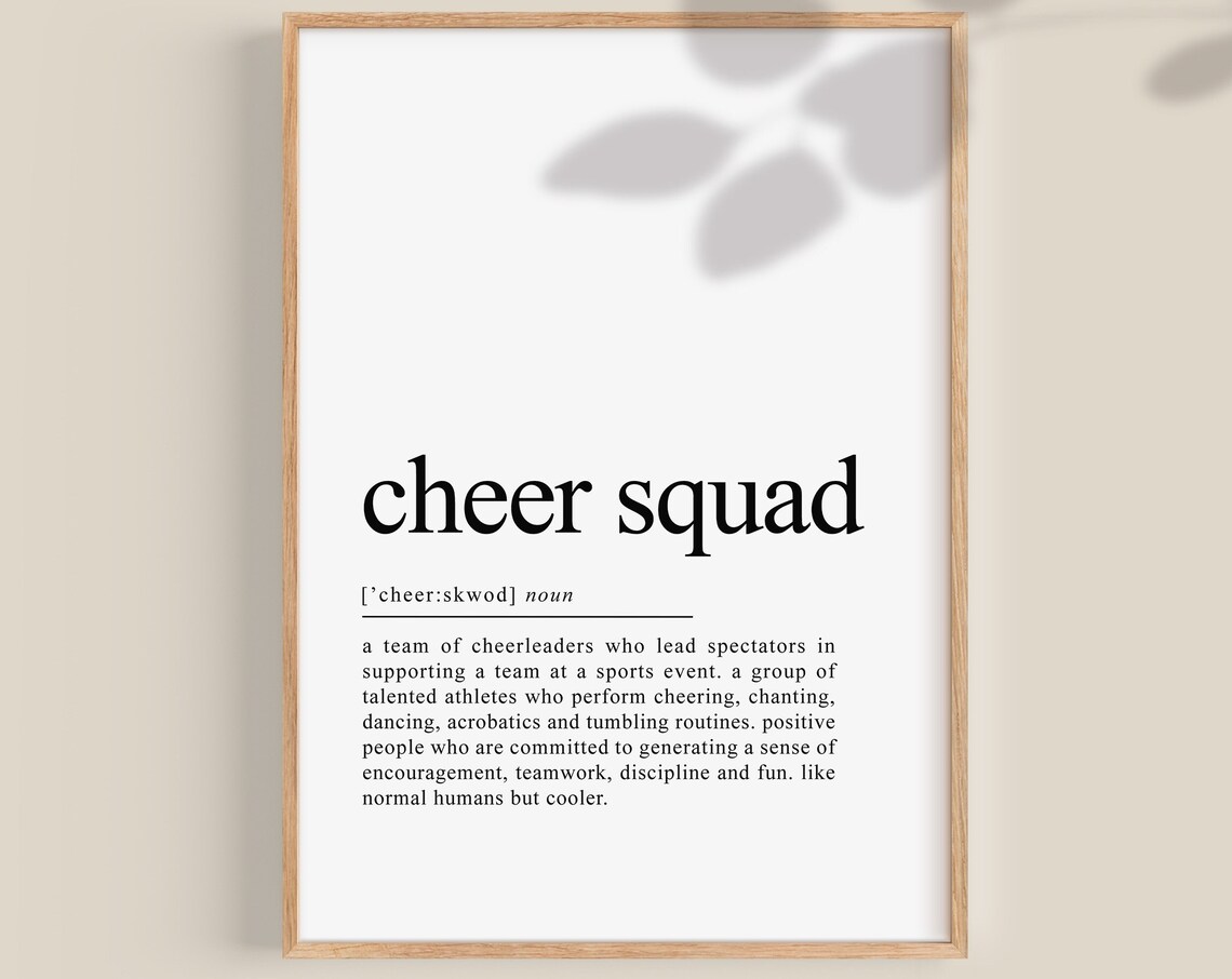 Cheer Squad Gifts Cheerleading Poster Gift For Cheer Team Cheerleader Gifts Teenage Girls Room Decor Cheer Coach Wall Art