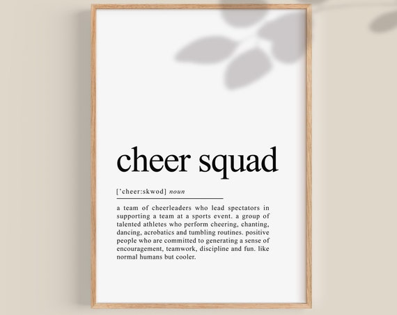 Cheer Squad Gifts Cheerleading Poster Gift For Cheer Team Cheerleader Gifts Teenage Girls Room Decor Cheer Coach Wall Art