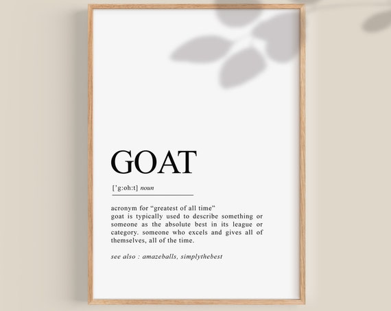 Goat Definition Print, Best Friend Gift Poster
