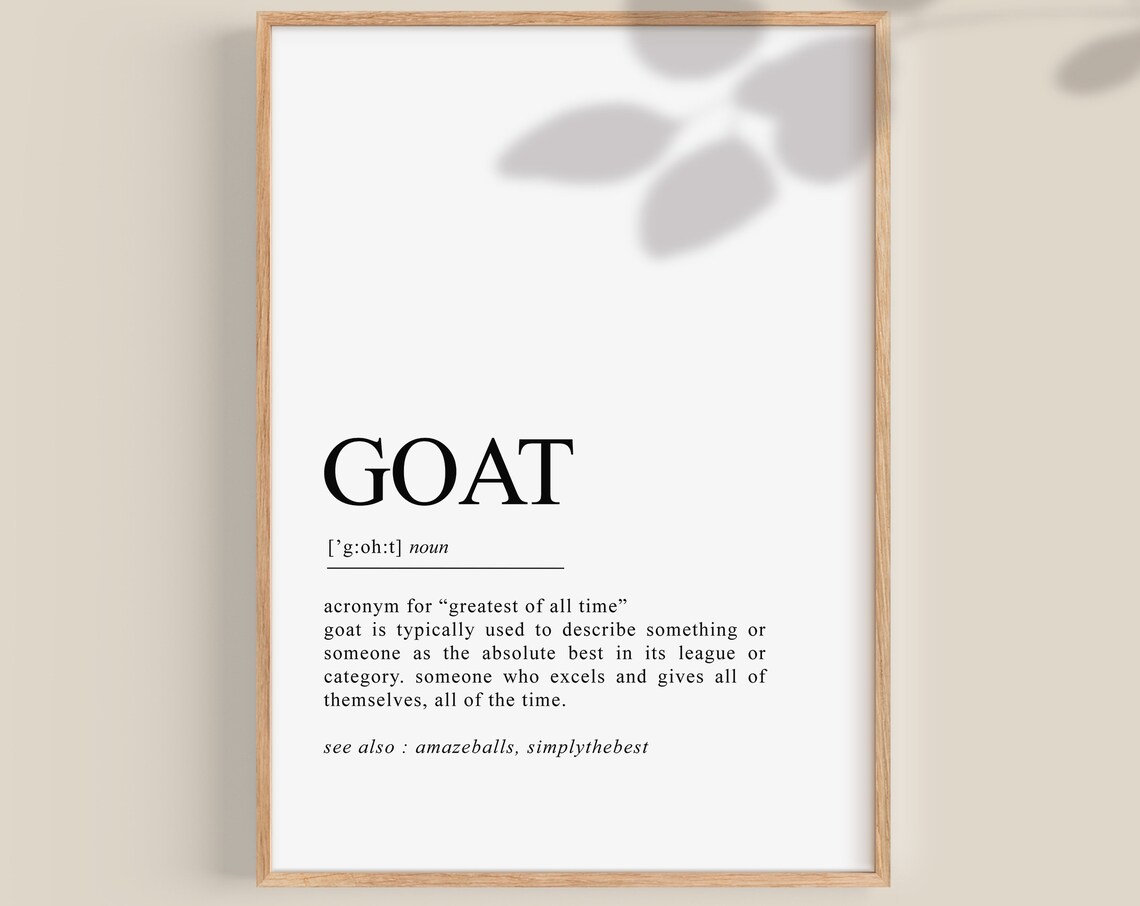 Goat Definition Print, Best Friend Gift Poster