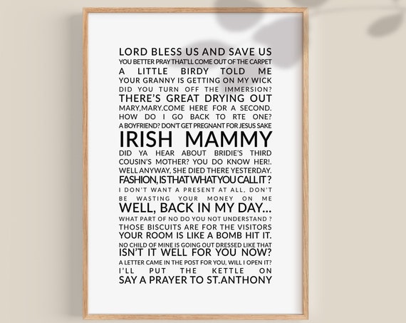 Irish Mammy St Patrick's Day Mother Gift Poster