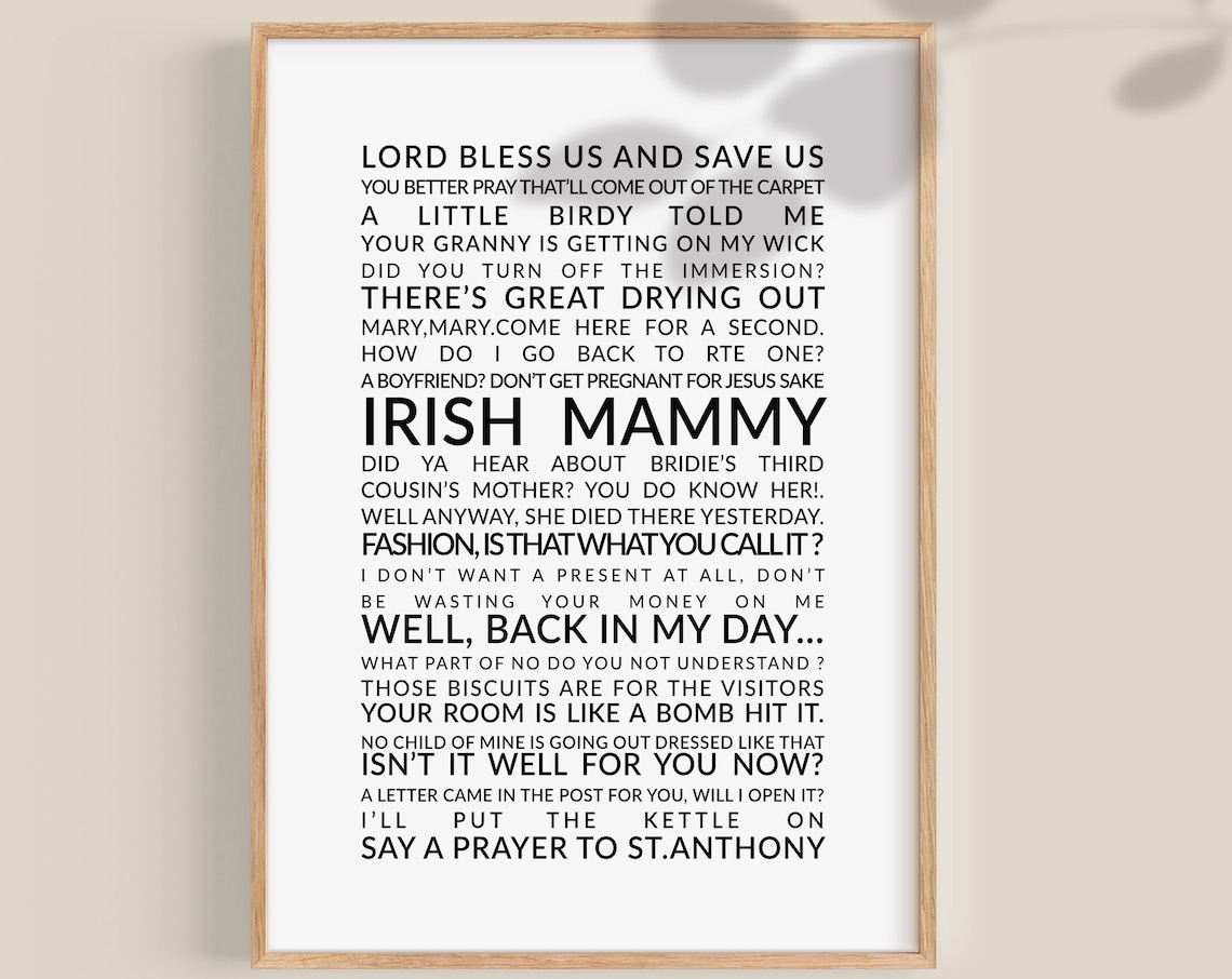 Irish Mammy St Patrick's Day Mother Gift Poster