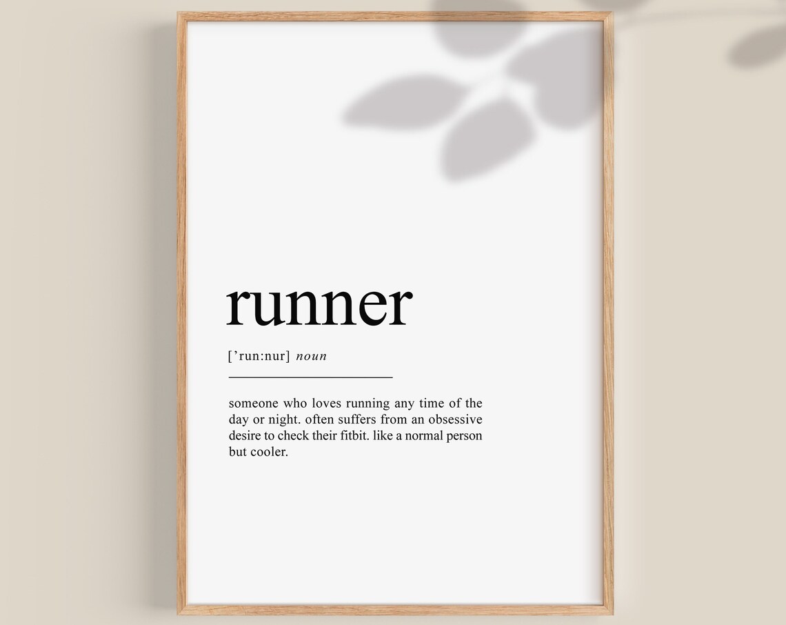 Runner Definition Running Poster, Athletics Art Print