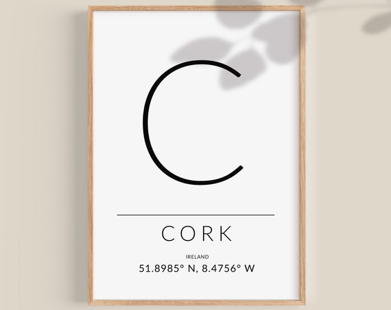 Cork Ireland Poster, Irish Pub Decor