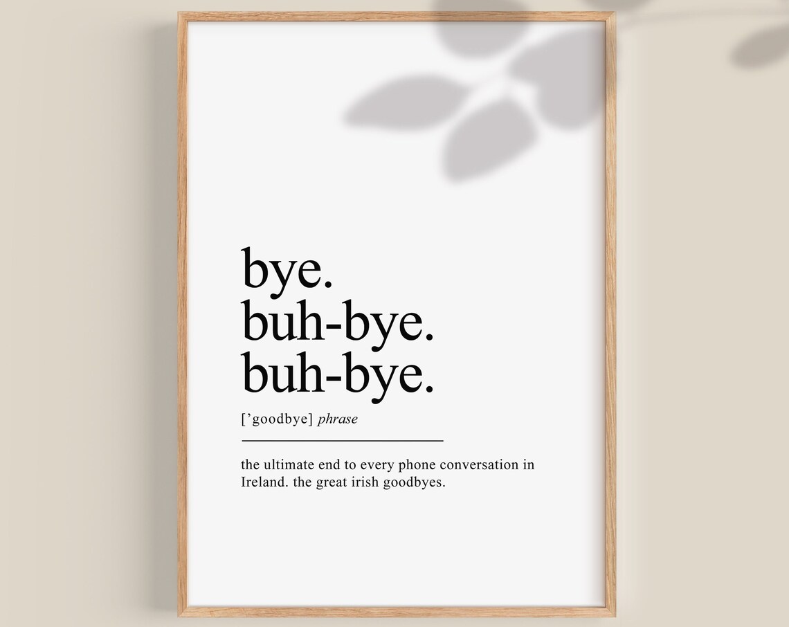 Funny Irish Dictionary Definition Quotes Poster