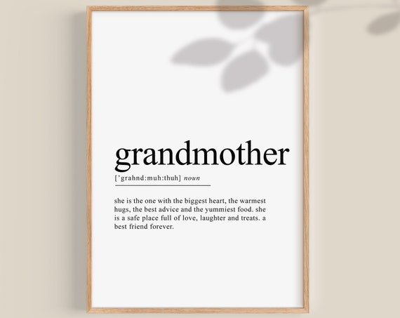 Grandmother Gift Gift For Grandmother Grandma Gift Grandmother Gifts Grandmother Print Personalised Gift