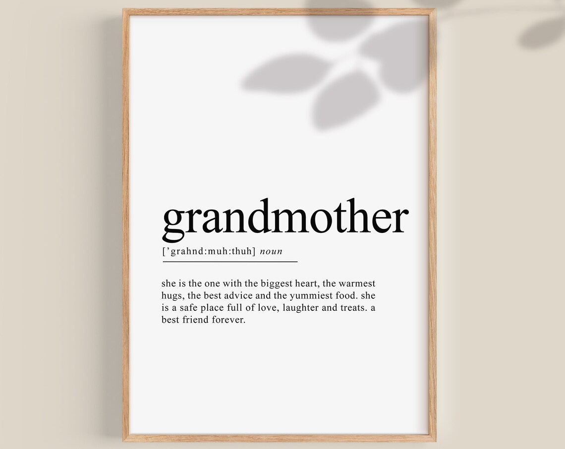 Grandmother Gift Gift For Grandmother Grandma Gift Grandmother Gifts Grandmother Print Personalised Gift