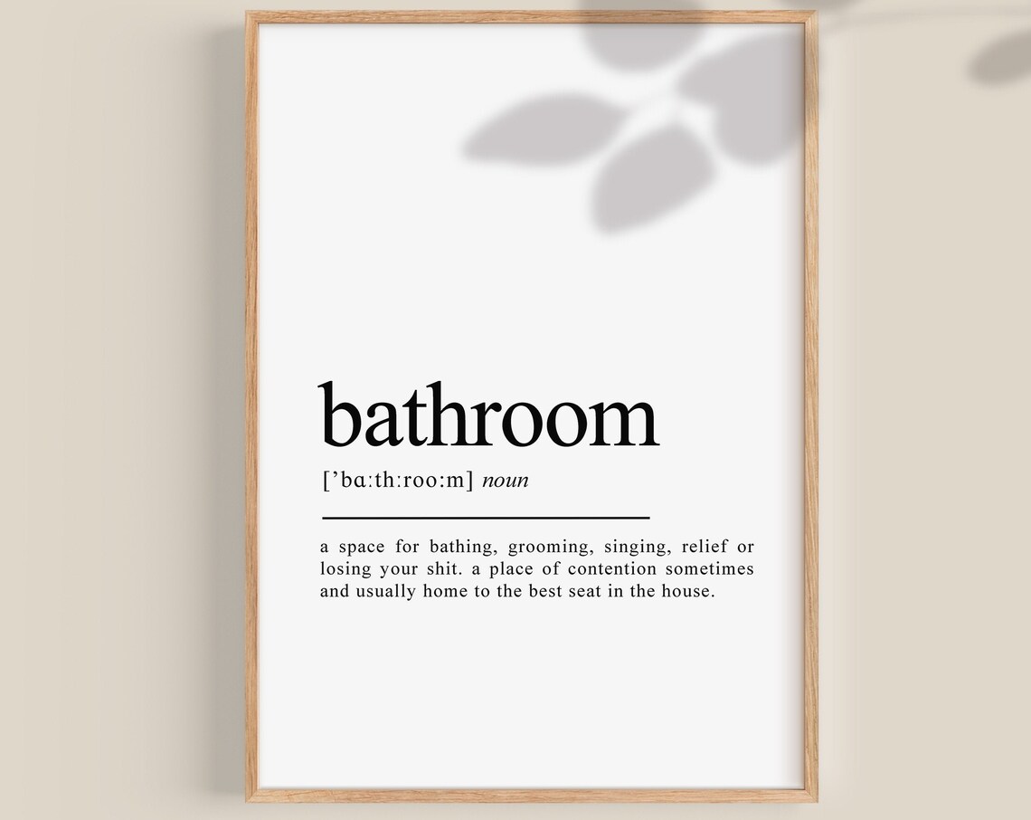 Bathroom Definition Print, Funny Restroom Wall Art - Image 2