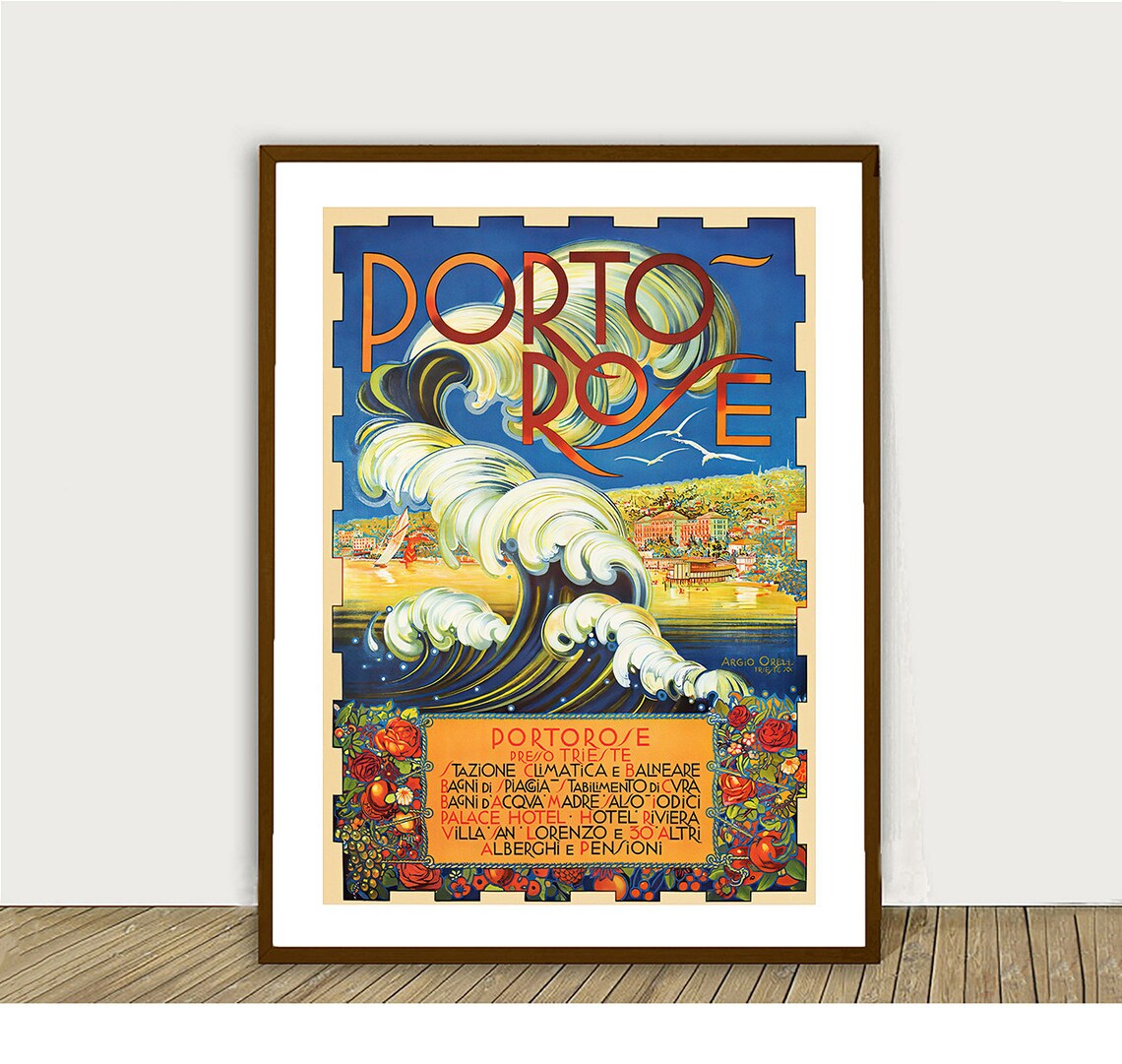 Portorose Slovenia Vintage Travel Poster Print - Image 2