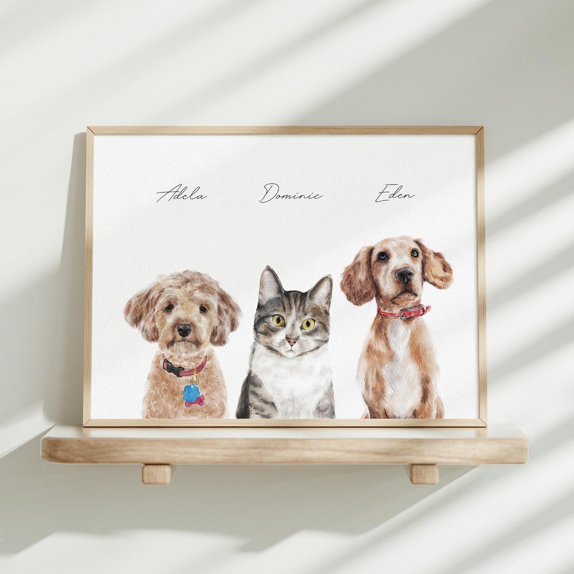 Cocker Spaniel Puppy Eden with Red Collar Custom Portrait Poster - Image 2