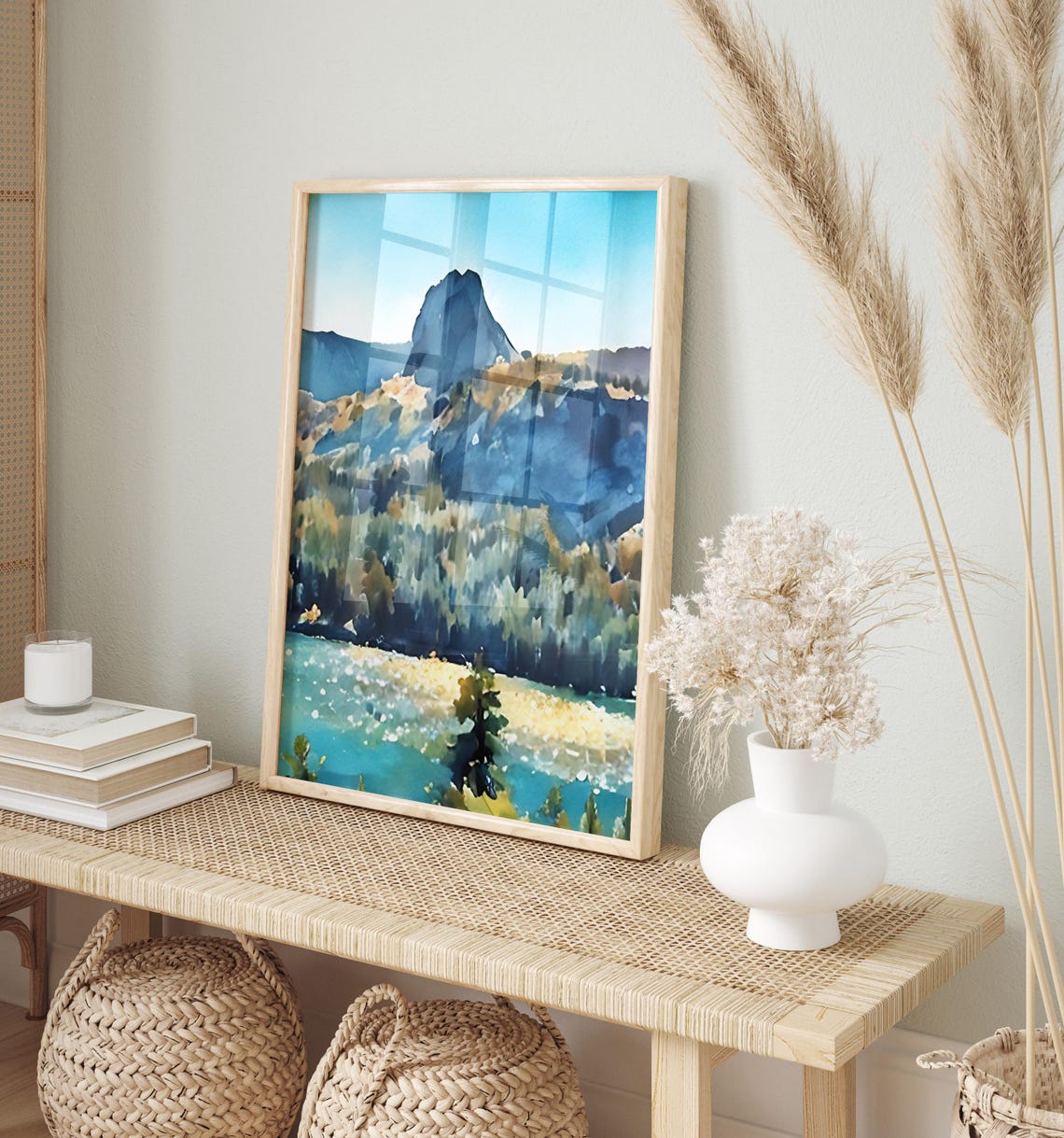 Lake Tahoe Art Print Lake Tahoe Wall Art Watercolor Art Painting Lake Tahoe Gift Lake Tahoe Poster Travel Poster Print - Image 2