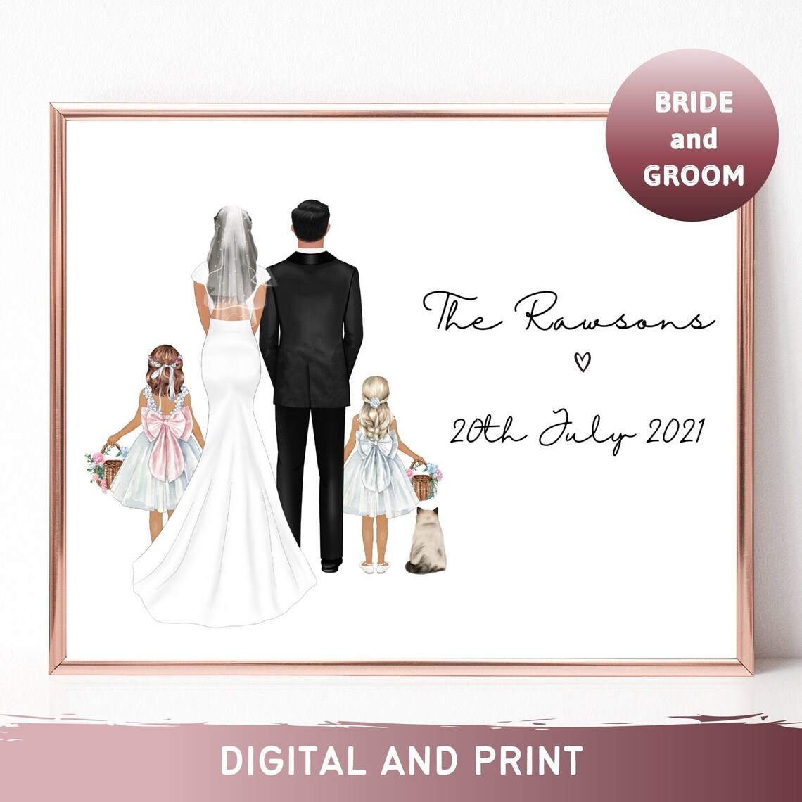 The Rawsons July 2021 Bride Groom Family Custom Wedding Poster