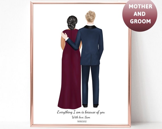 Mother Of The Groom Mother And Son Wedding Art Print