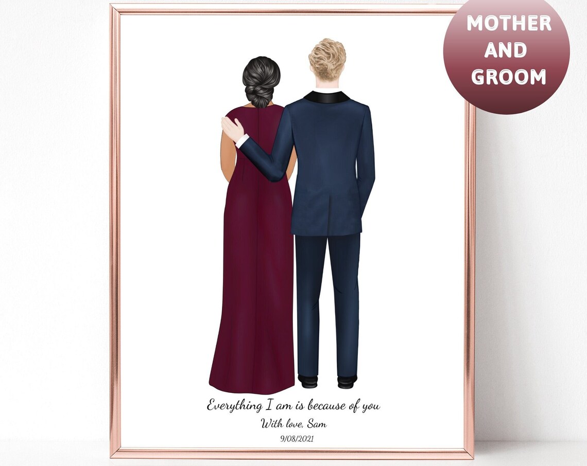Mother Of The Groom Mother And Son Wedding Art Print